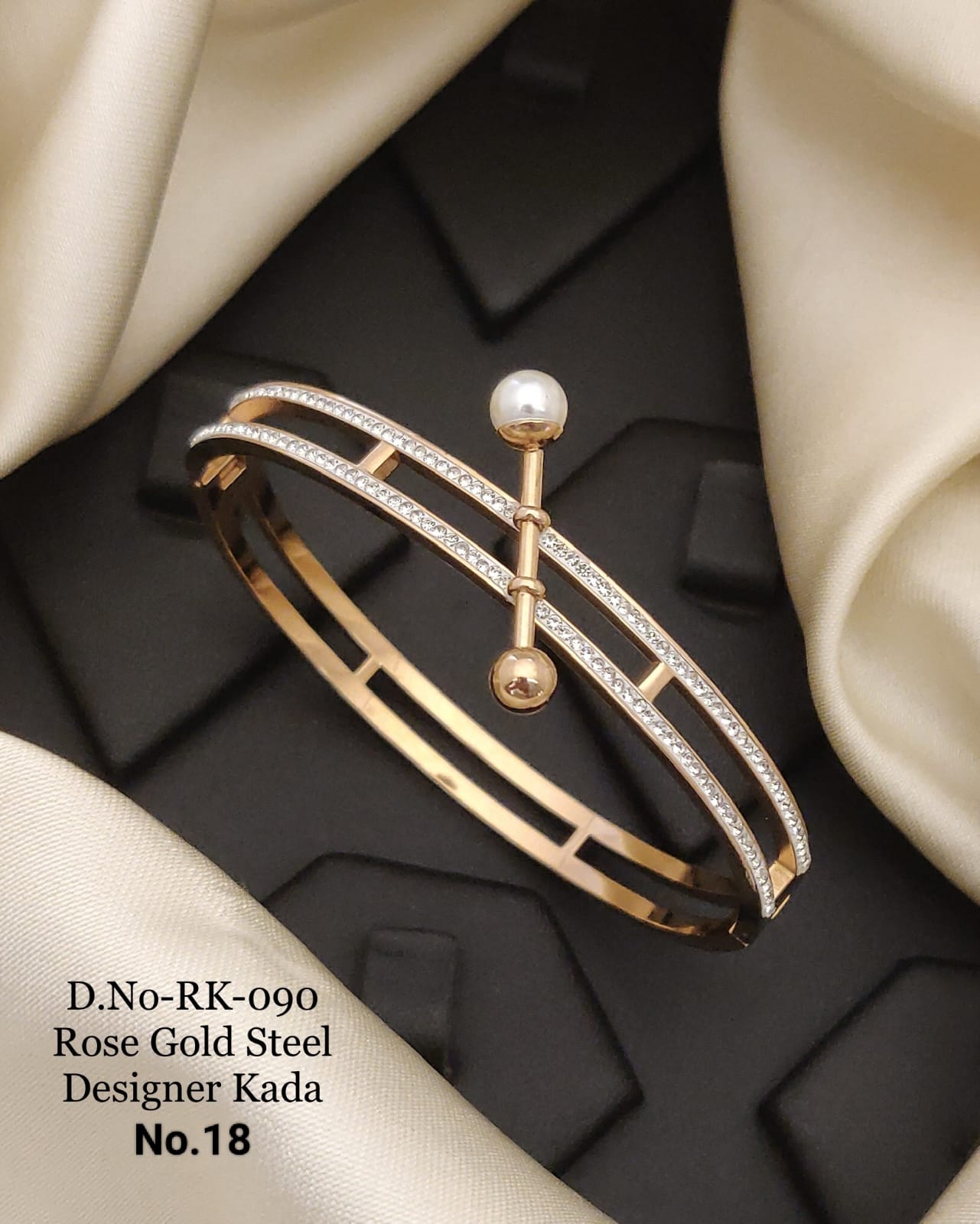Rose Gold Free Size Steel Designer Breslet Kada Catalog
